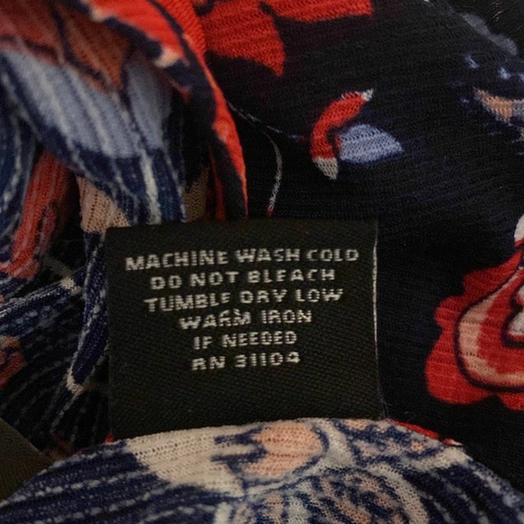 New Directions XL Floral Blouse & With Split Sleeve - Picture 8 of 9